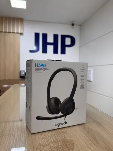 Headset Logitech H390 USB Preto - Novo - Parcela Sem Juros - Loja Física Curitiba 