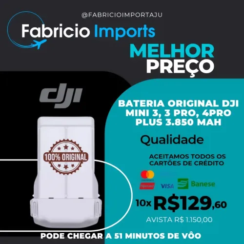 Bateria Plus dji mini 3, 3 pro, 4pro Original zero