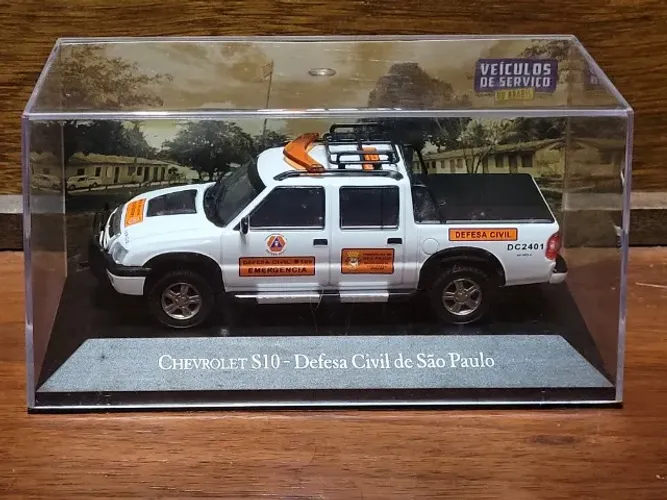 Chevrolet S10 - Defesa Civil de São Paulo - Veículos de Serviço do Brasil - Miniatura 1/43