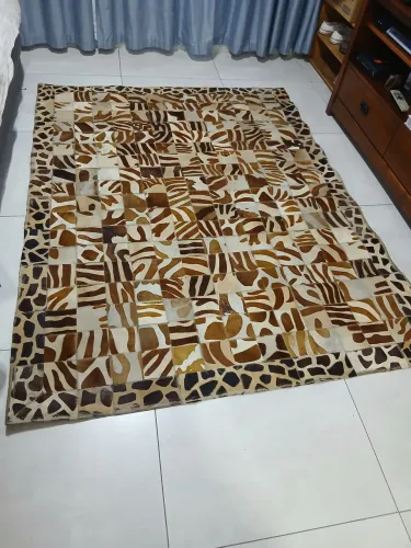 Tapete em couro legitimo 1,,5 x 2,00 