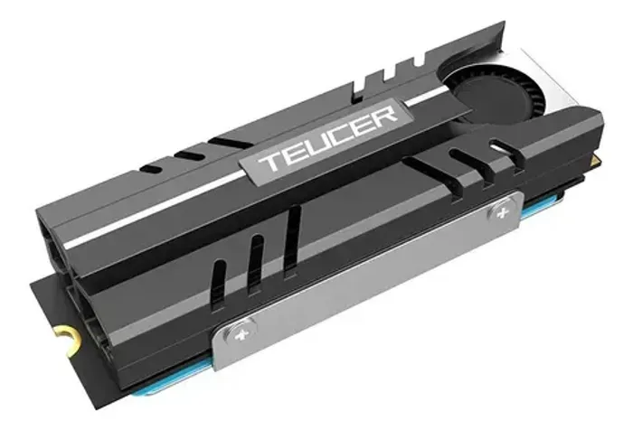[Novo] Dissipador de Calor Teucer, Para SSD M2, Nvme 2280, S Led, ventilador, Alumínio