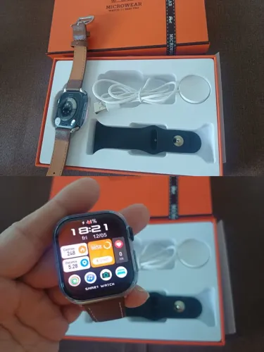 Smartwatch mini preto. On pulseira extra