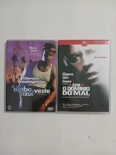 Lote Filmes DVDs Denzel Washignton O Diabo veste azul e Sob o Domínio do mal