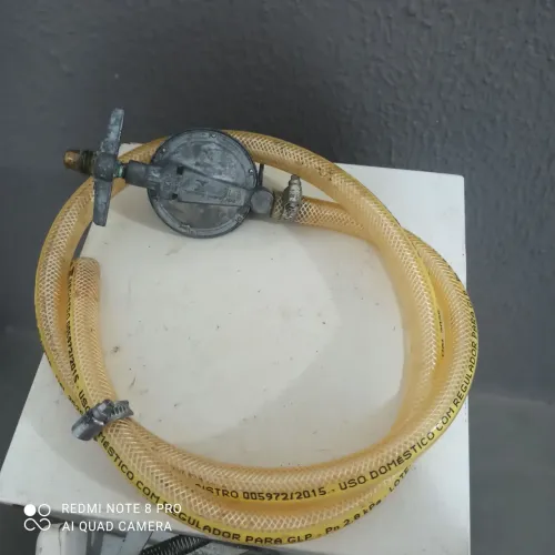 Registro e mangueira para botijão 