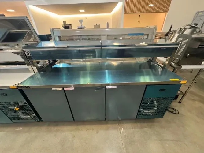 Balcão de Serviço Inox Refrigerado Condimentador 2,00 metros Nova