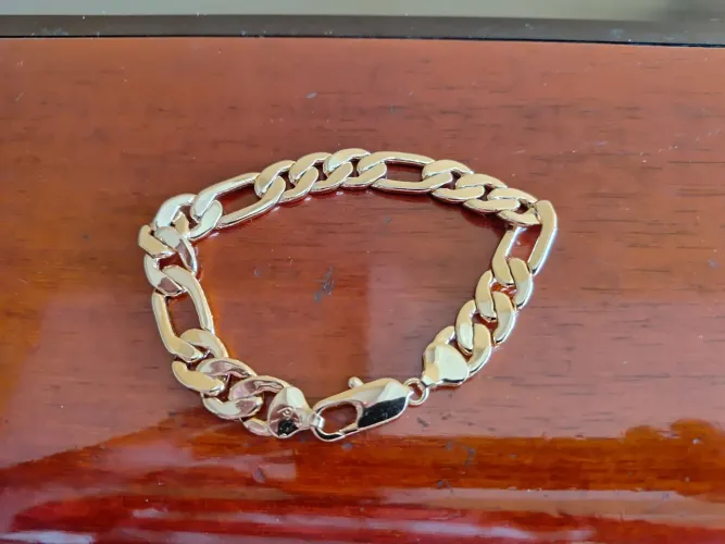 Pulseira Masculina Folheada a Ouro 18k(Nova)
