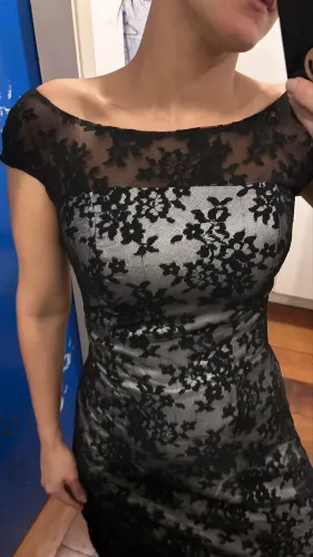 Vestido festa preto de renda (novo)