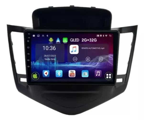 Central Multimidia Android 9pol. Carplay/a.auto Cruze 2012 A 2015