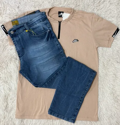 Kit Camisa Zíper e Calça Jeans 44