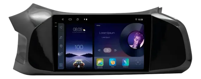Central Multimídia Android 9 Polegadas Carplay/A. Auto Onix c/ My Link2