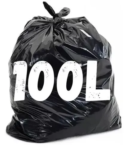 Saco de lixo 100L reforçado cor preto Direto Da Fabrica 100 unidades