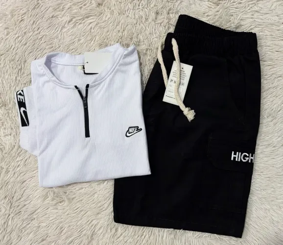 Kit Camisa Zíper e Bermuda Cargo Sarja