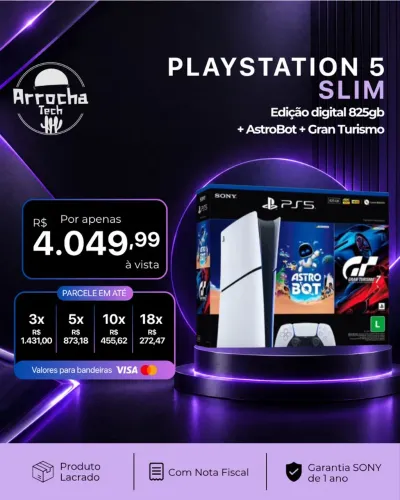 Playstation 5 Slim digital + 2 jogos