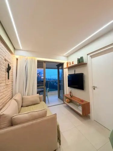 Apartamento a venda no Beach Class em Ondina quarto e sala mobiliado