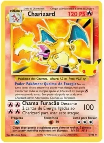 Charizard 25 anos (4/102) - HP/D