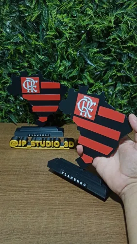 Kit 2 Placas Decorativas do CR Flamengo | Feitas em 3D | Malvadão