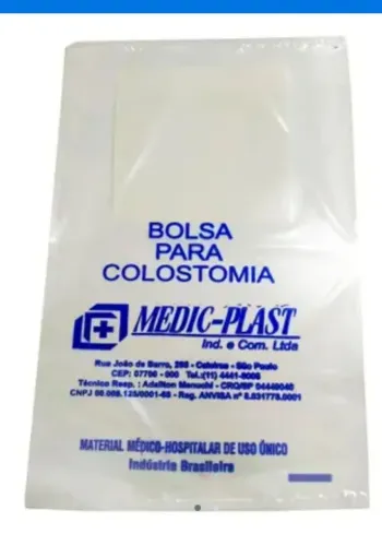 Bolsa de colostomia descartável