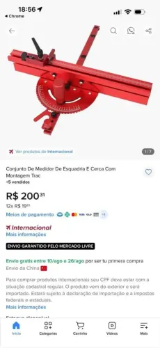 Conjunto medidor de esquadrilha e cerca