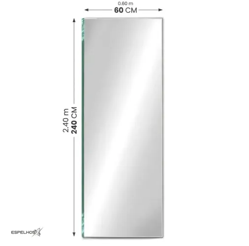 Espelho retangular 2.40m X 0.60cm Novo
