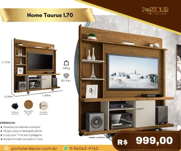 Home Taurus 1,70, a pronta entrega