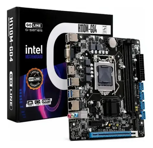 Placa Mãe Goline H110M GD4 Intel LGA 1151 DDR4 Até 32GB
