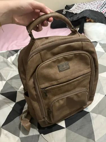 Bolsa de couro marrom