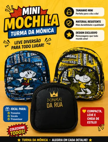 Mini mochila Turma da Monica