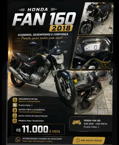 Honda Fan 160 2018 - à vista