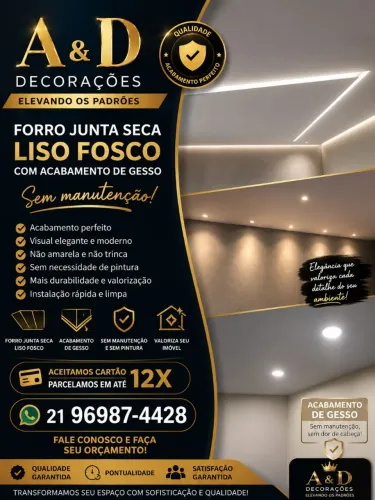 Rebaixamento de junta seca fosco 