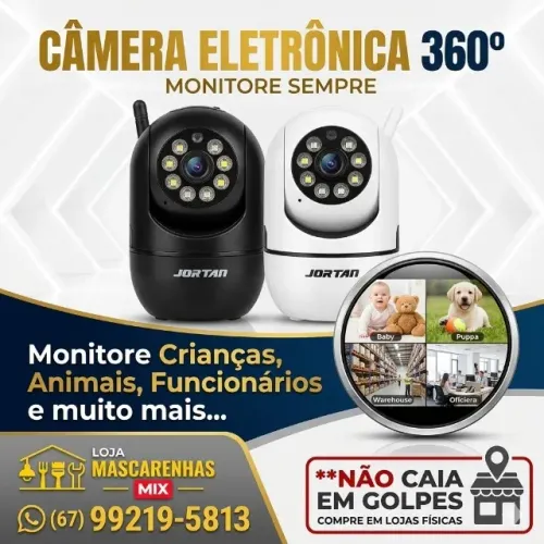 Câmera de Segurança Interna 360° Babá Eletronica Cod: 0148