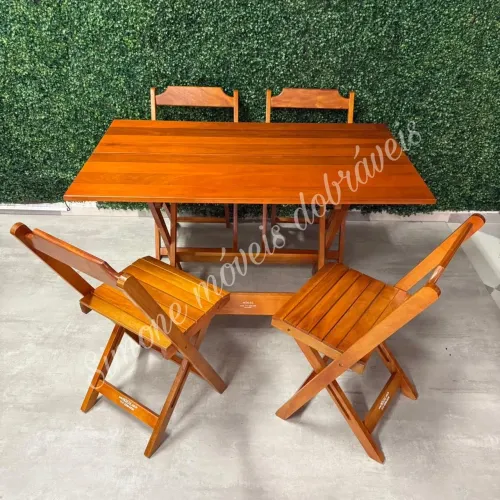 Mesa 1,20x70 dobrável em madeira