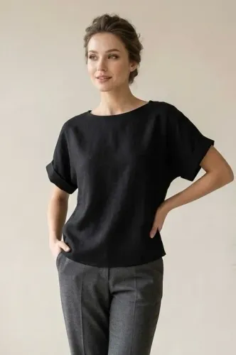 Blusa feminina tam P preta Riachuelo