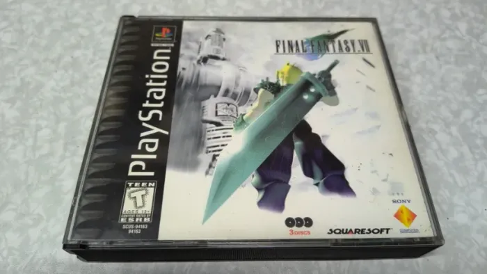 Final Fantasy VII 7 - PS1 - Playstation 1 - Completo - Midia Preta