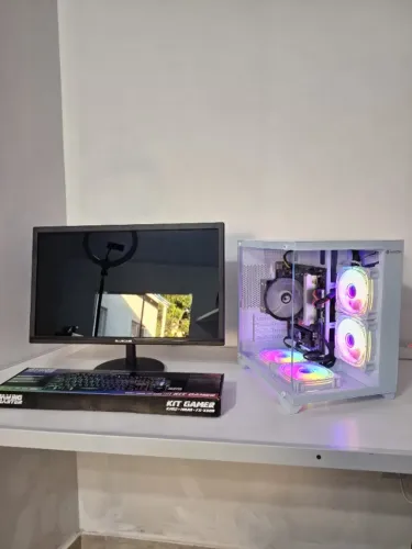 Pc gamer completo Ryzen 5 5600g Monitor Teclado e Mouse -Loja fisica