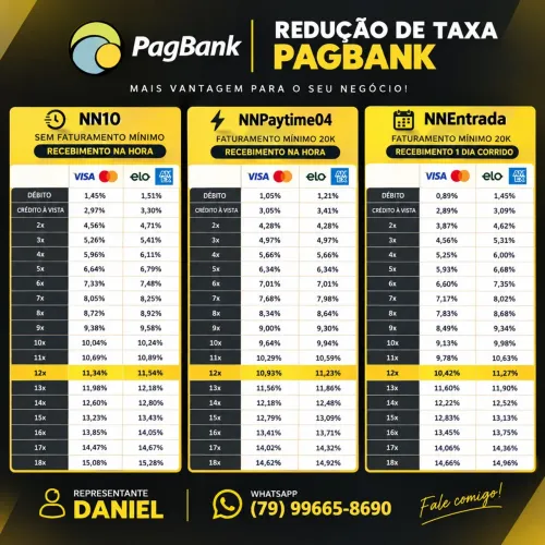 Máquina de Cartão Taxa Reduzida PagBank PagSeguro