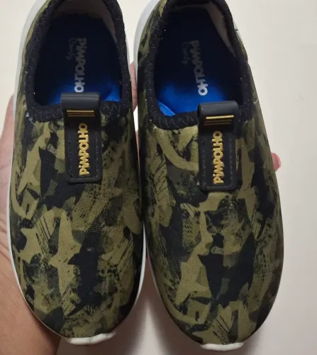 Tênis Calce Fácil Camuflado Pimpolho