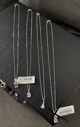 Colares Femininos Prata 925