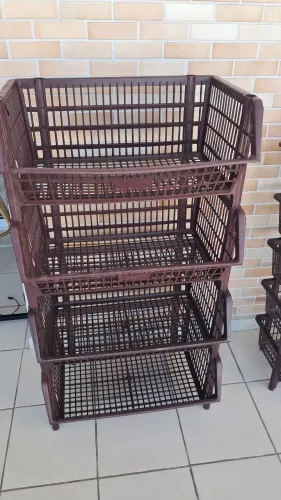Organizadores de plástico com cestos 