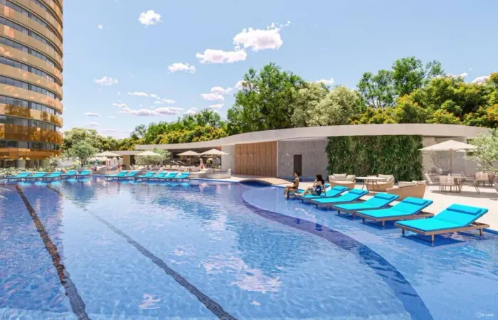 Studio 1 quarto 40m2 no coração da Barra da Tijuca Av. Das Américas 5 minutos da Praia sol