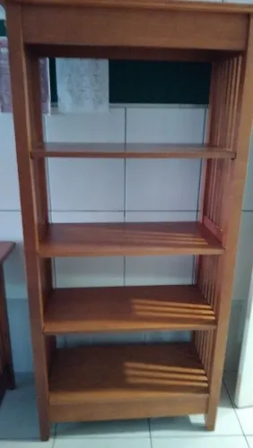 conjunto para escritorio mesa,estante e gaveteiro em pinos