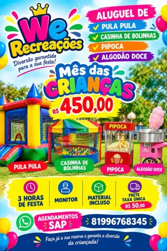 Alugo recreação festa infantil