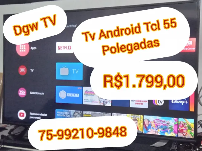 Tv android tcl 55 polegadas