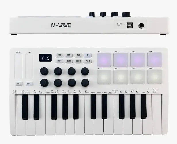 Controlador de teclado MIDI USB M-WAVE