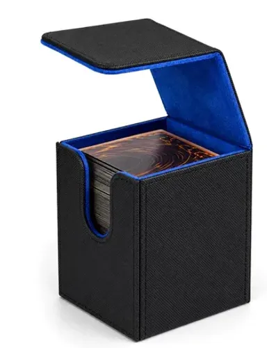 Deck Box Premium para Card Games, até 100+ cartas double-sleeved, couro PU, fechamento mag