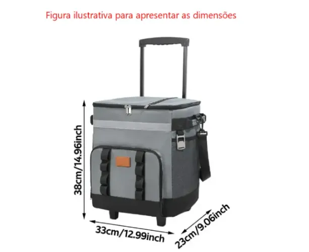 Bolsa Térmica Com Rodinhas à Prova D'água