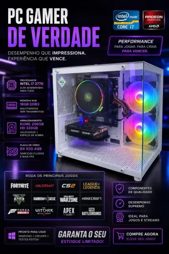 Cpu gamer i7 Rx 550