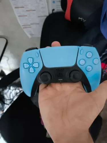 Controle de Playstation 5 PS5 Play 5 azul Dualsense muito novo na caixa. Parcelo no Cartão