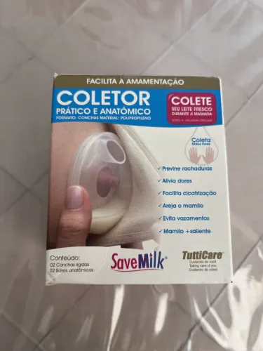 Coletor de Leite Materno SaveMilk/TuttiCare - Concha Anatômica