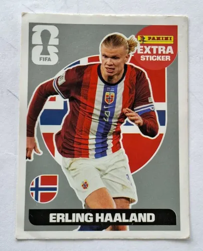 Figurinha extra sticker prata Erling Haaland