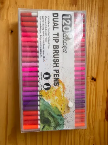Kit Profissional 120 Canetas Dual Tip Brush Pens (Ponta Dupla)